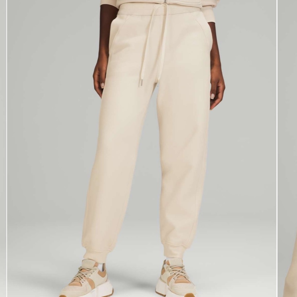 Lululemon Scuba High Rise Joggers White Opal